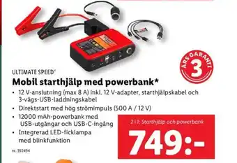 Lidl Mobil starthjälp med powerbank erbjuda