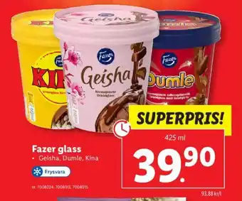 Lidl Fazer glass erbjuda