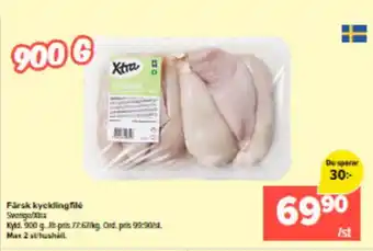 Coop Extra Färsk kycklingfilé erbjuda