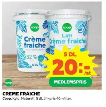 Coop CREME FRAICHE erbjuda