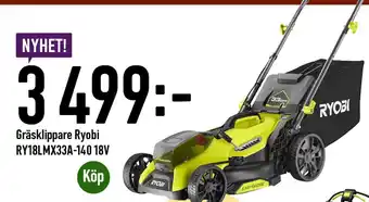 Granngården Gräsklippare Ryobi RY18LMX33A-140 18V erbjuda