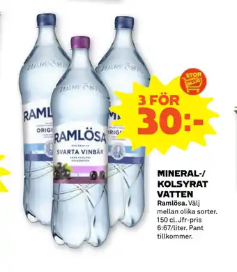 Stora Coop MINERAL-/ KOLSYRAT VATTEN erbjuda
