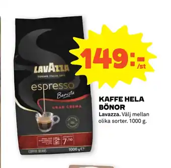 Stora Coop KAFFE HELA BÖNOR erbjuda