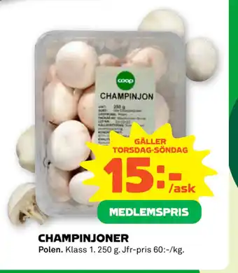 Stora Coop CHAMPINJONER erbjuda