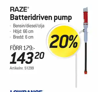 thansen Batteridriven pump erbjuda