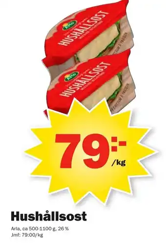 Pekås Arla Hushållsost 500-1100g erbjuda