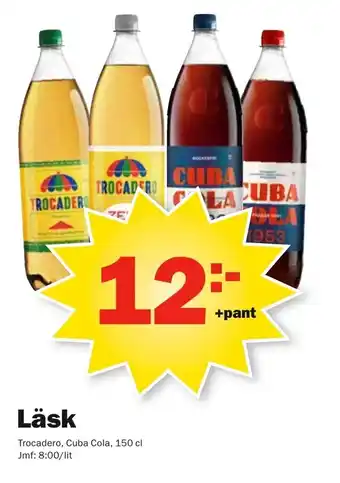 Pekås Trocadero, Cuba Cola Läsk 150cl erbjuda