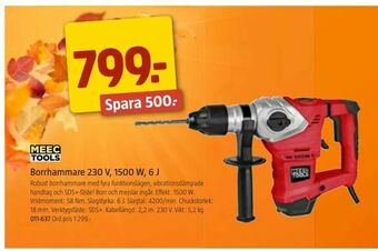 Jula Borrhammare 230 V, 1500 W, 6 J erbjuda