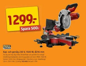 Jula Kap- och gersåg 230 V, 1500 W, Ø216 mm erbjuda