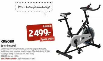 Jula Spinningcykel erbjuda