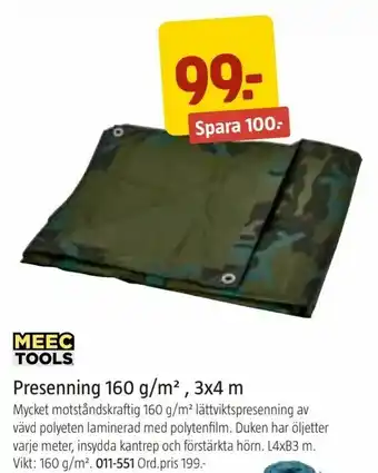 Jula Presenning 160 g/m2 3x4 m erbjuda