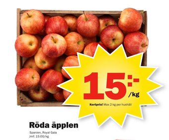 Pekås Röda äpplen erbjuda