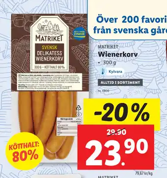 Lidl Wienerkorv erbjuda