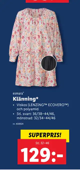Lidl Klänning erbjuda