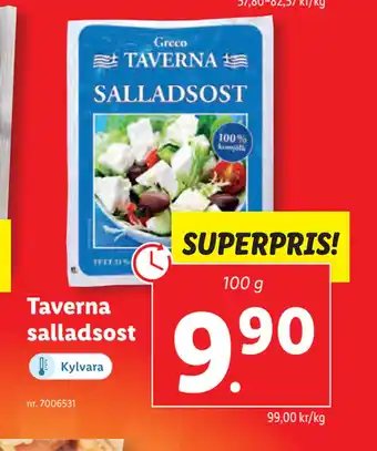 Lidl Taverna salladsost erbjuda