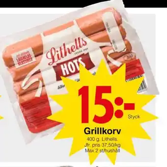 Matöppet Grillkorv erbjuda