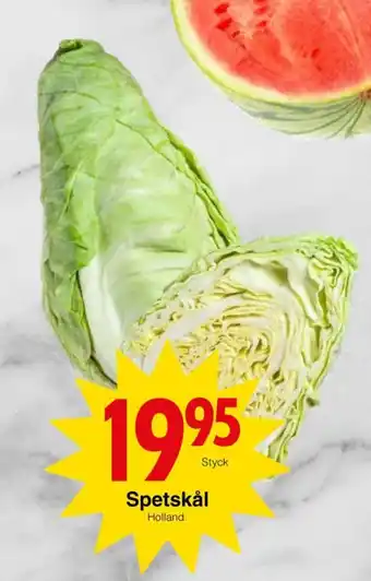 Matöppet Spetskål erbjuda