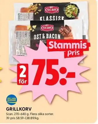 ICA Kvantum GRILLKORV erbjuda