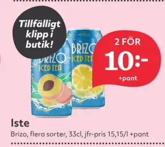Hemköp Brizo ice tea citron erbjuda