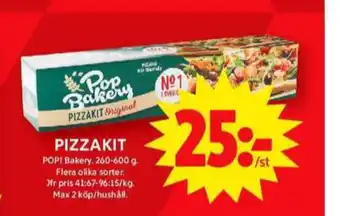 ICA Maxi Pop pizza kit erbjuda