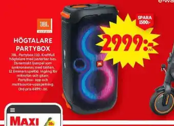 ICA Maxi Jbl högtalare erbjuda