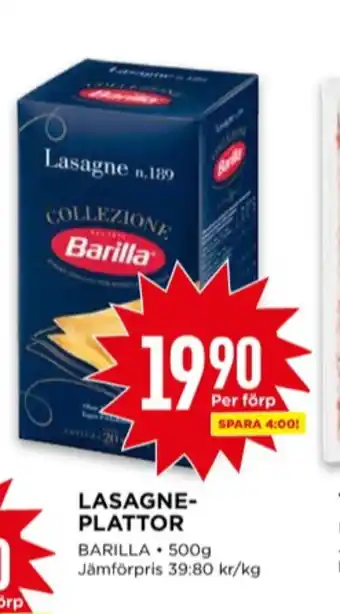 Willys Barilla lasagneplattor erbjuda