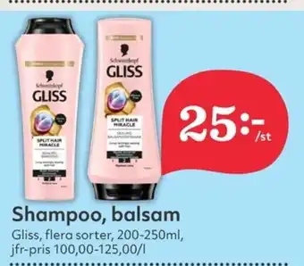 Hemköp Shampoo, balsam erbjuda