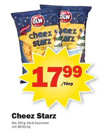Pekås OLW Cheez Starz 200g erbjuda