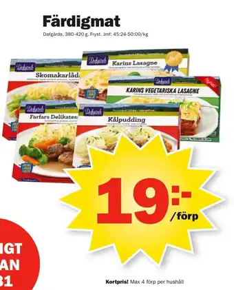 Dafgårds Färdigmat 380g-420g