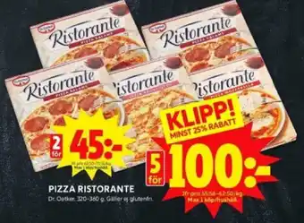 ICA Kvantum Dr. Oetker Pizza Ristorante 320-360g erbjuda