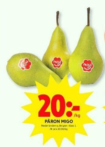 ICA Kvantum Päron Migo erbjuda