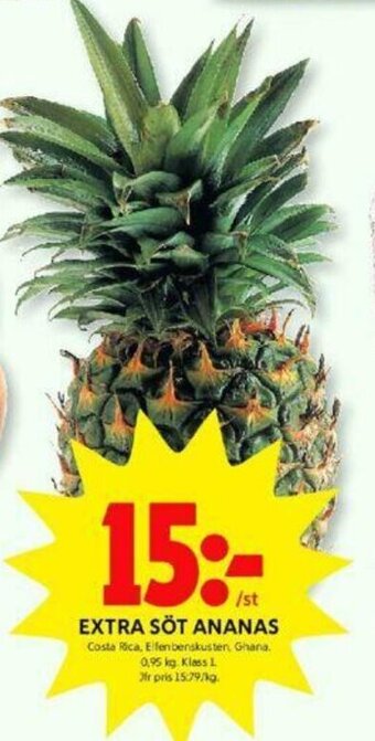 ICA Kvantum Extra Söt Ananas erbjuda