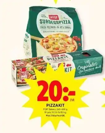 ICA Kvantum Pop! Bakery Pizzakit 260-600g erbjuda
