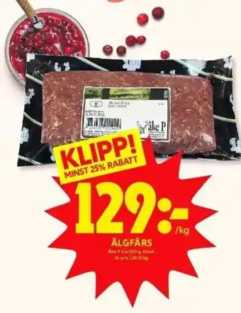 ICA Kvantum åke P Älgfärs 500g erbjuda