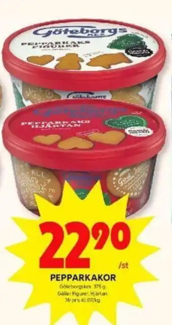 ICA Kvantum Pepparkakor 375g erbjuda