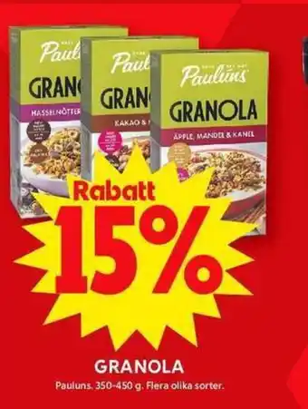 ICA Maxi GRANOLA erbjuda