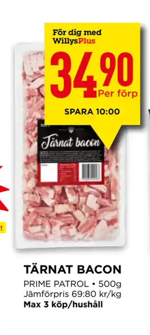 Willys TÄRNAT BACON erbjuda