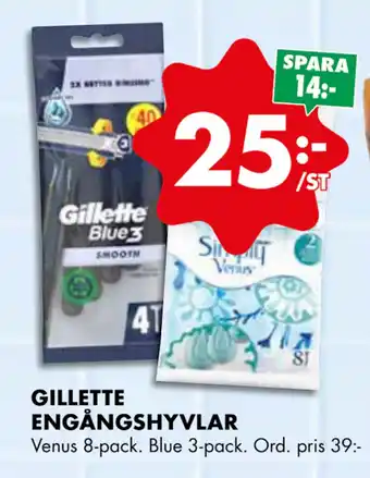 ÖoB GILLETTE ENGÅNGSHYVLAR erbjuda