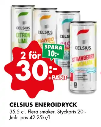 ÖoB CELSIUS ENERGIDRYCK erbjuda