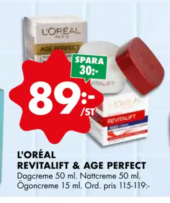 ÖoB L'ORÉAL REVITALIFT & AGE PERFECT erbjuda