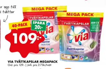 ÖoB VIA TVÄTTKAPSLAR MEGAPACK erbjuda