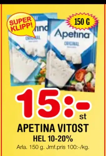 Nya Pulsen APETINA VITOST erbjuda