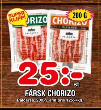 Nya Pulsen FÄRSK CHORIZO erbjuda