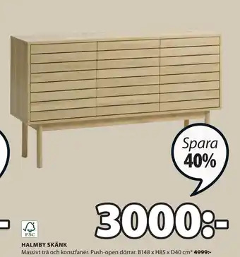 JYSK HALMBY SKÄNK erbjuda