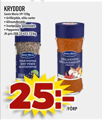 Nelins KRYDDOR erbjuda