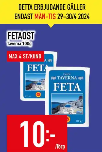 Matdax FETAOST erbjuda