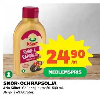 Coop Daglivs SMÖR- OCH RAPSOLJA erbjuda