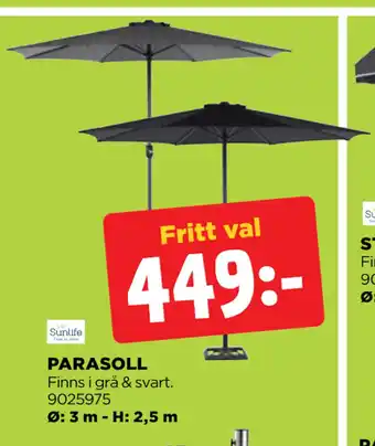 Jem&Fix PARASOLL erbjuda