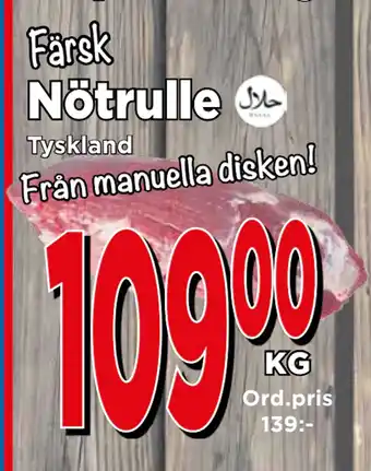 Supergrossen Nötrulle erbjuda