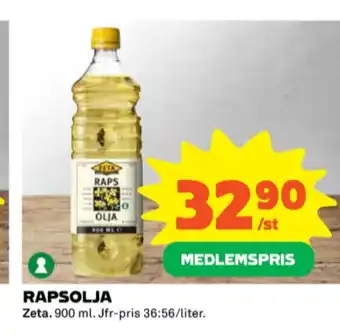 Coop Zeta rapsolja erbjuda